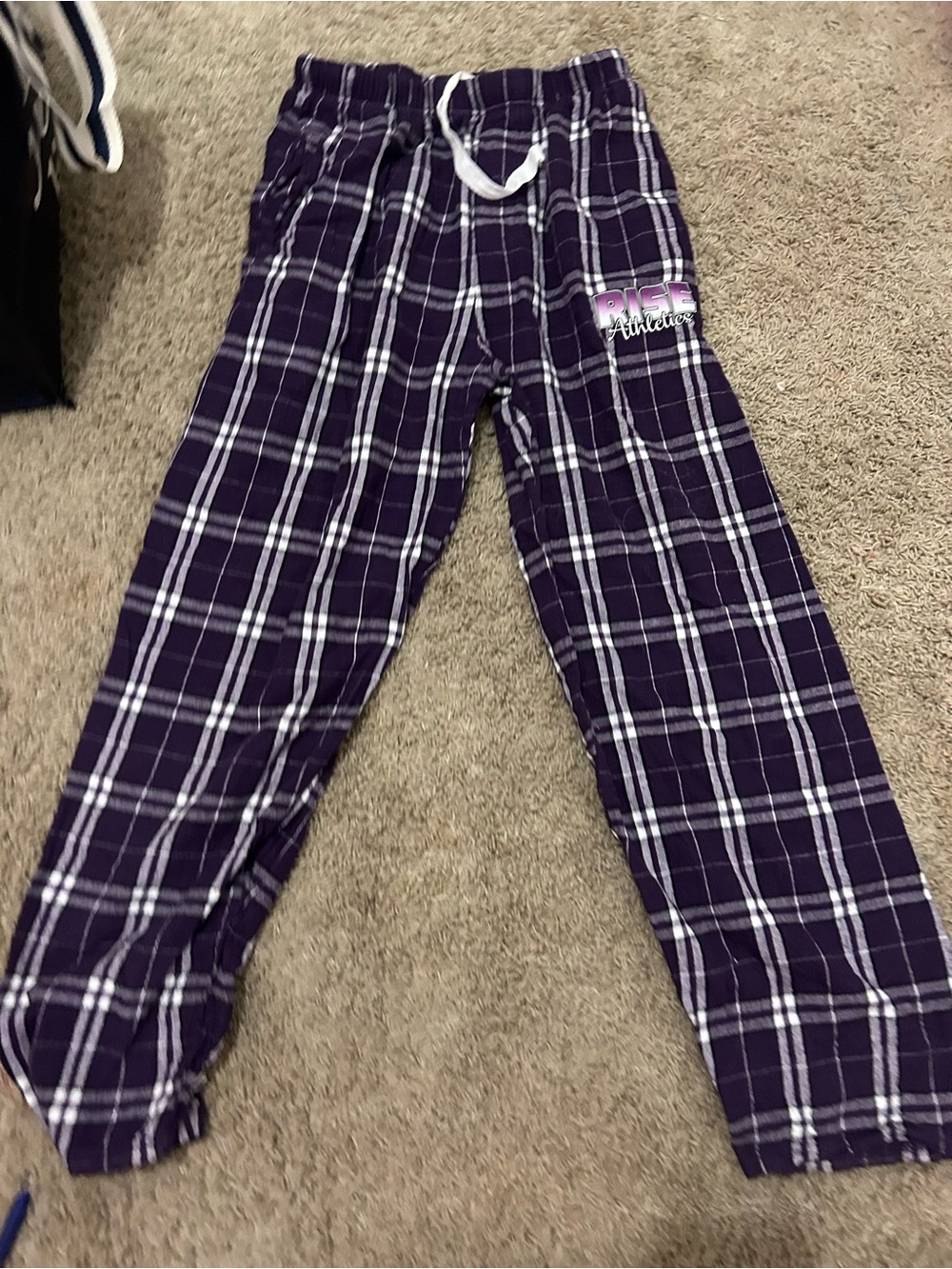 Purple Plaid Kids Pajama Pants - Unbranded